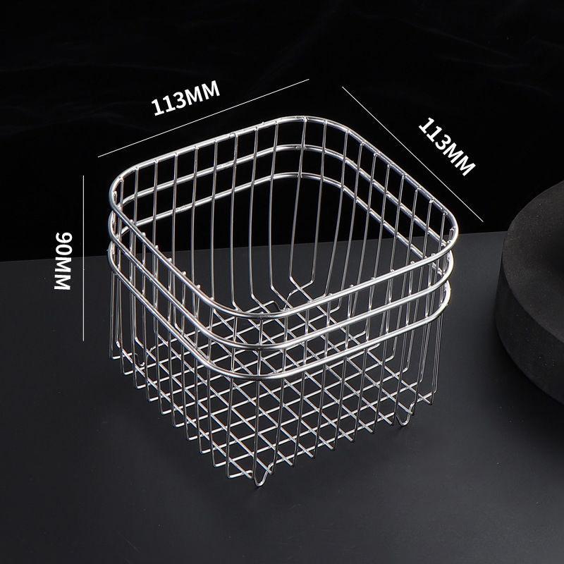 

304 нержавеющая сталь сливная корзина бытовая кухонная корзина для хранения квадратная корзина для фруктов и овощей корзина для хранения косметики S