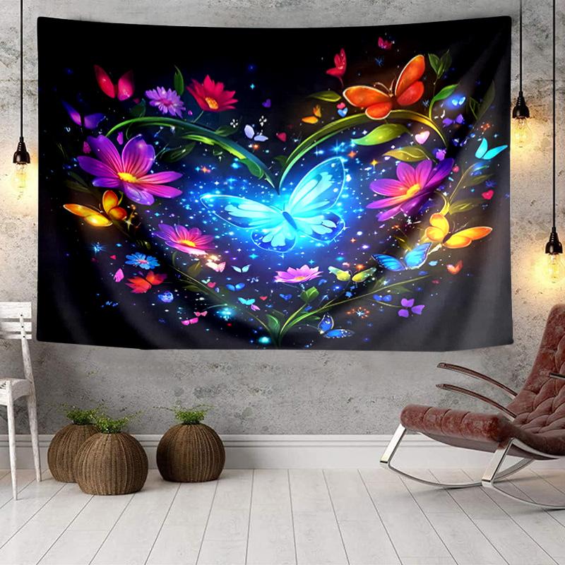 Pink Roses And Hearts Tapestry, Unique Design Tapestry, Wall Decor for Bedroom,Livingroom, Playroom,Heartwarming Fan Holiday Gifts
