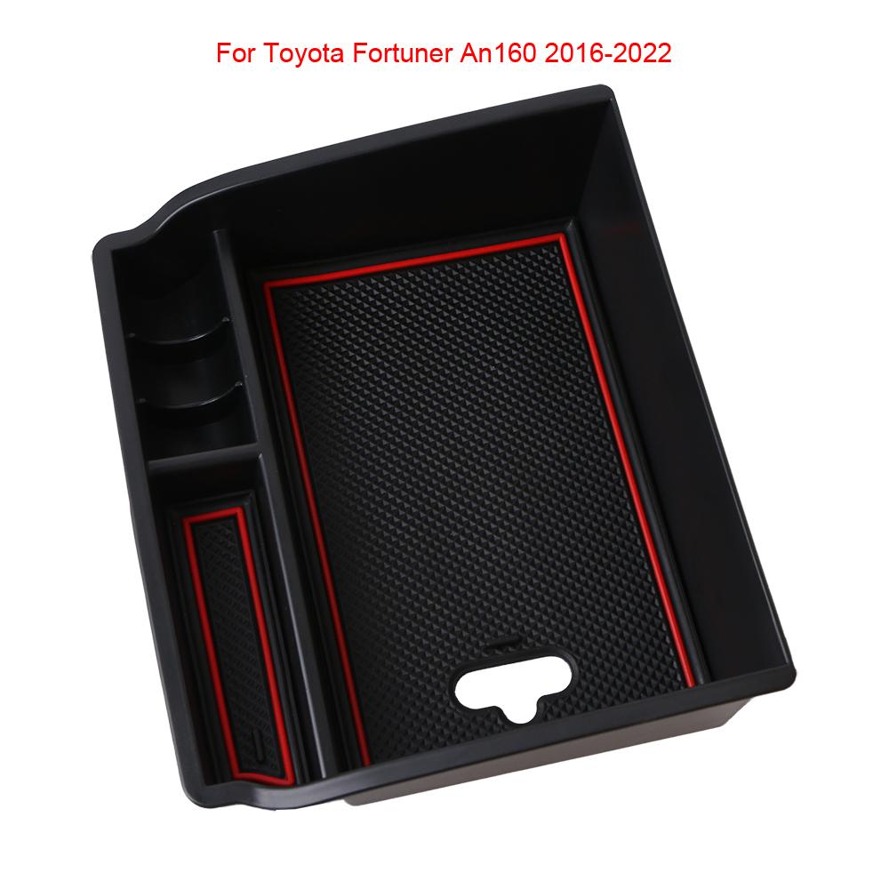 Car Central Armrest Storage Box Holder For Toyota Fortuner An160 2016-2022 Center Console Organizer Tidying