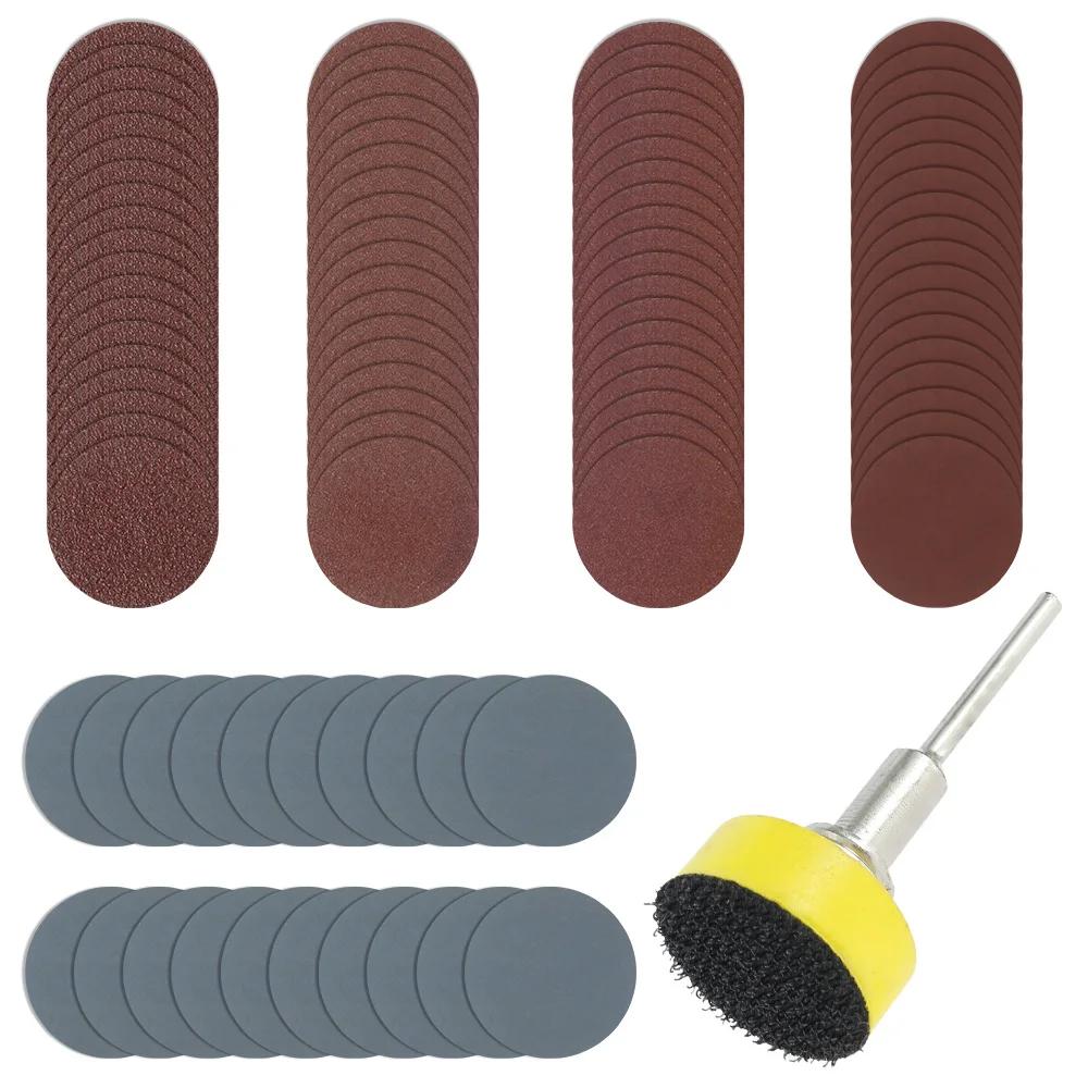 Sandpaper Set 20/50mm High Quality 80-7000 Grit Sanding Discs+Abrasives Hook & Loop Backer Plate+Shank Set For Polishing Tools