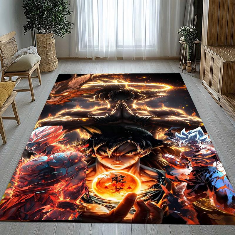 Anime D-Dragon Ball Game Cartoon Living Room Non-Slip Area Rug Soft Carpet for Bedroom Kids Playroom Sofa,Home Decor Doormat