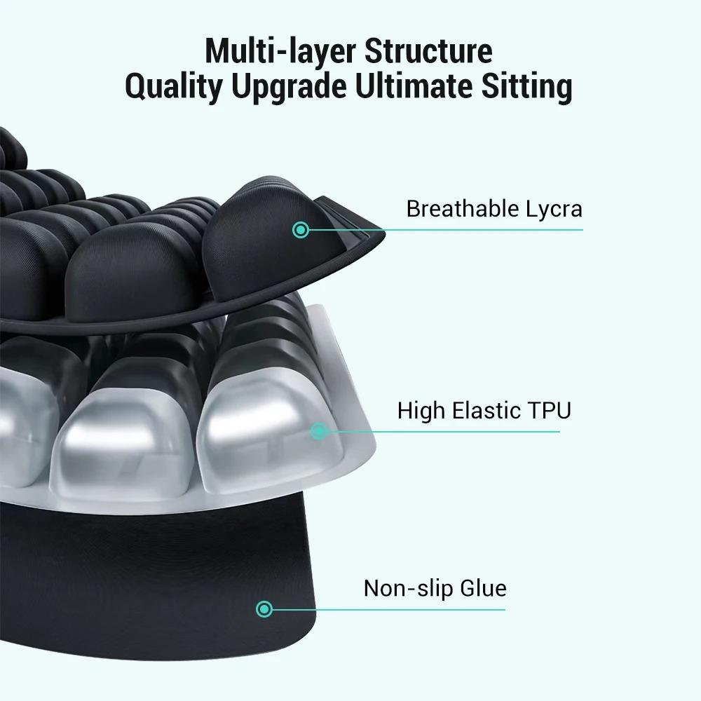 Square Air Cell Seat Cushion 3D Ergonomic Chair Cushion Air Bags Cushion Inflatable Cushion  Office