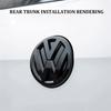 O4ABS 2Pcs Car Front Grill/Rear Emblem Lid Covers Logo Sticker For Volkswagen VW GOLF 5 6 7 8 MK5 MK6 MK7 MK8 POLO Scirocco