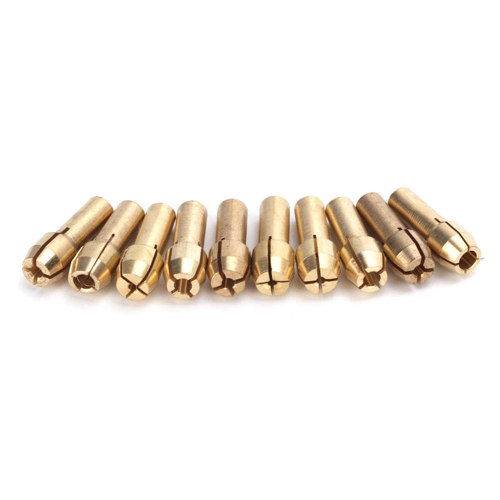 

10pcs 0.5 3.2mm Mini Brass Collets Chucks Electric Grinder Rotary Tool Accessories (4.3mm)