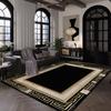 European Luxury Retro Rugs for Living Room Home Marble Bedroom Decor Large Size Carpet Coffee Table Non-slip Mat Tapis Salon