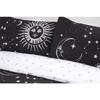 Céleste Soleils Lunes Stars Noir Argent Coton Mélange Simple Duvet Cover