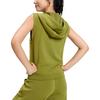 SAUCONY Solid Color Hooded Sleeveless Vest Women Vest Avocado-Green SC1230016DY-GE68
