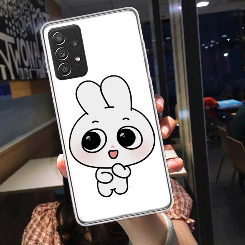 Cute Cartoon K-Kkamang Phone Case for Samsung A54 A57 A37 A17 A14 A15 A12 A24 A34 A55 A35 A25 A52S A07 A05S A04S A22 A32 A72 Gal