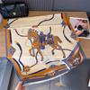Autumn and winter new horse picture jacquard contrasting color double-sided imitation cashmere scarf personalized advanced soft breathable warm