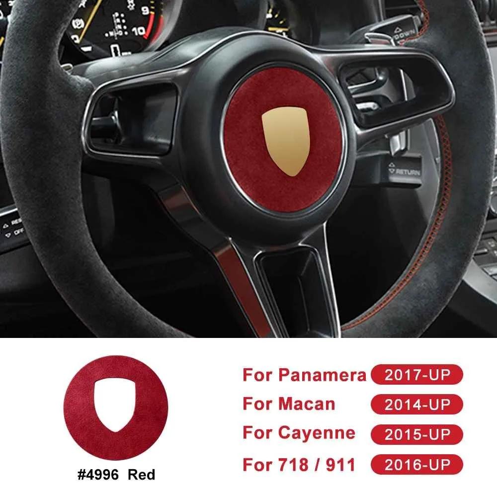 Carbon Fiber Style Center Sticker Decal for Porsche Macan Panamera 718 911 Cayenne 2017-2023 Interior Trim