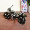 Modèle de Moto à Chaîne Fait Main Ornement en Fer Forgé Artisanat Métallique Décoration de Maison Antique Cadeaux Créatifs