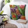Exotic Paper Flowers Square Pillowcase Polyester Linen Velvet Creative Decorative Throw Pillow Case Sofa Cushion Cover