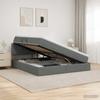 Storage Bed with Mattress Dark Grey 140 x 200 cm Velvet