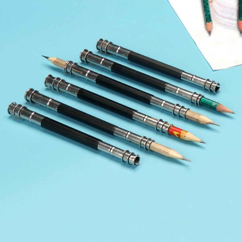 13Pcs Adjustable Dual Head Pencil Extender Holder Pencil Lengthener Pencil Saver Friendly for Art Craft Hobby Office Makeup Pencil Eyeliner Color