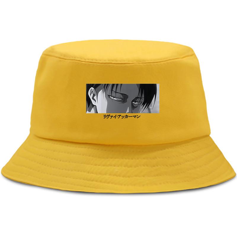 

Летняя шляпа Harajuku Attack on Titan, женская Панама-ведро унисекс Levi Ackerman, дизайнерская шляпа с плоским козырьком 90-х годов, шляпа рыбака в стиле аниме 56-58cm