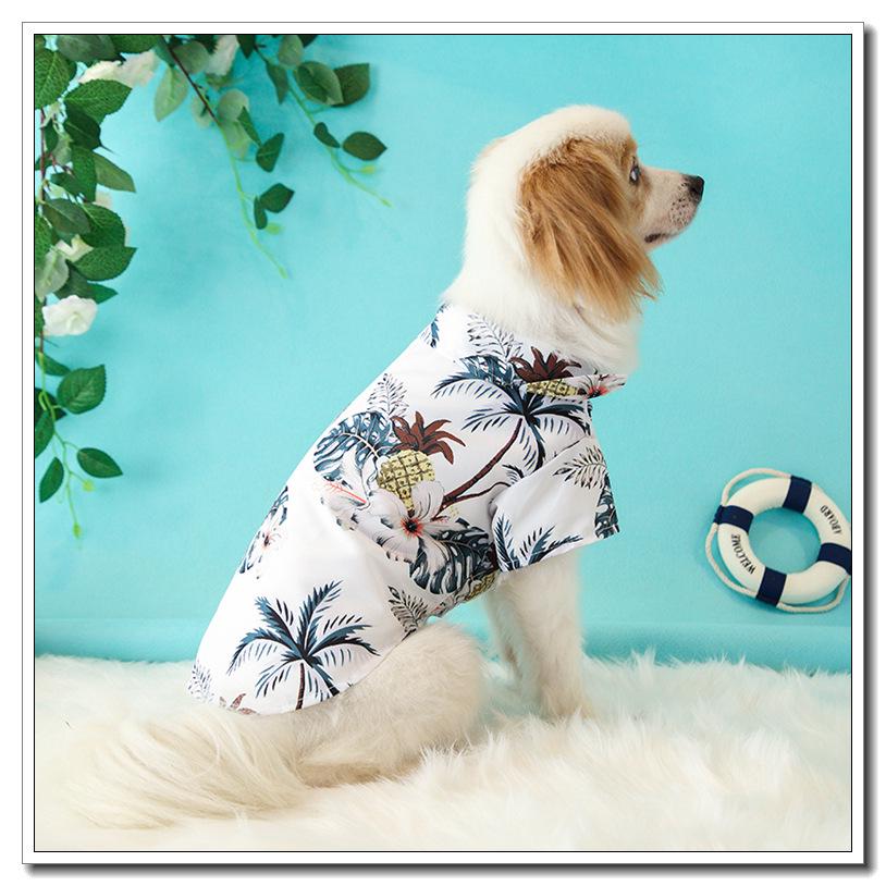 Breathable Hawaiian Pineapple Shirt for Small, Medium, and Large Dogs