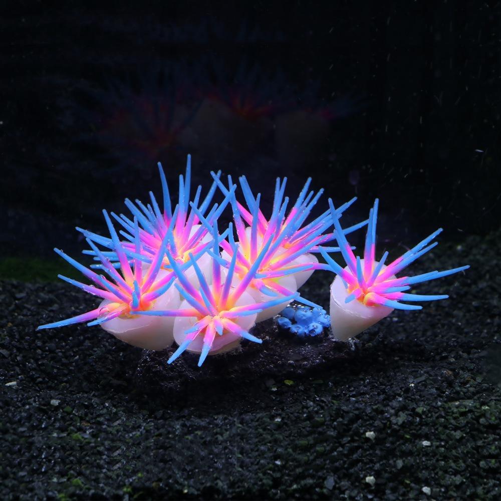 

Soft Artificial Coral Silicone Aquatic Plants Simulation Anemones Underwater Decor синий