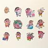 Kawaii Crayon Shin-chan 3D Double-Layer Cartoon Sticker Cute DIY Mobile Phone Case Decoration Sticker for Scrapbooking