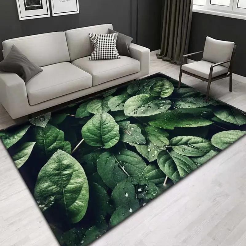 Frühlings Kamillenblume Grün Lounge Teppich Innen Außen Ländliches Bauernhaus Dekor Großer Flächenteppich Camping Krabbelmatte für Kinder