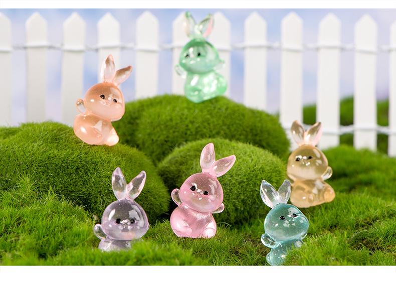 10-30pcs Bunny Miniatures Figurines Rabbit Miniature Easter Garden Landscape Garden Bunny for Easter Accessorie Dollhouses Decor