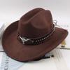 Soft Felt Cowgirl Hat Wide Brim Sun Hat Fashion Riding Hat  Theme Party