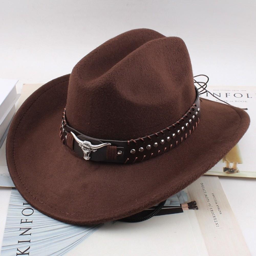 Soft Felt Cowgirl Hat Wide Brim Sun Hat Fashion Riding Hat Theme Party