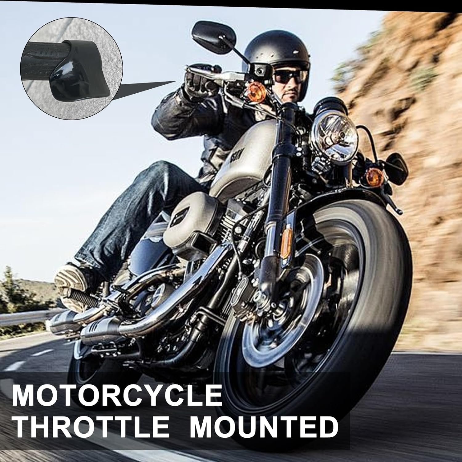 

2Pcs Motorcycle Throttle Assist Motorcycle Cruise Control Handlebar Oil Control Rocker No More Tired Fingers Trying to Maintain The Speed On Long