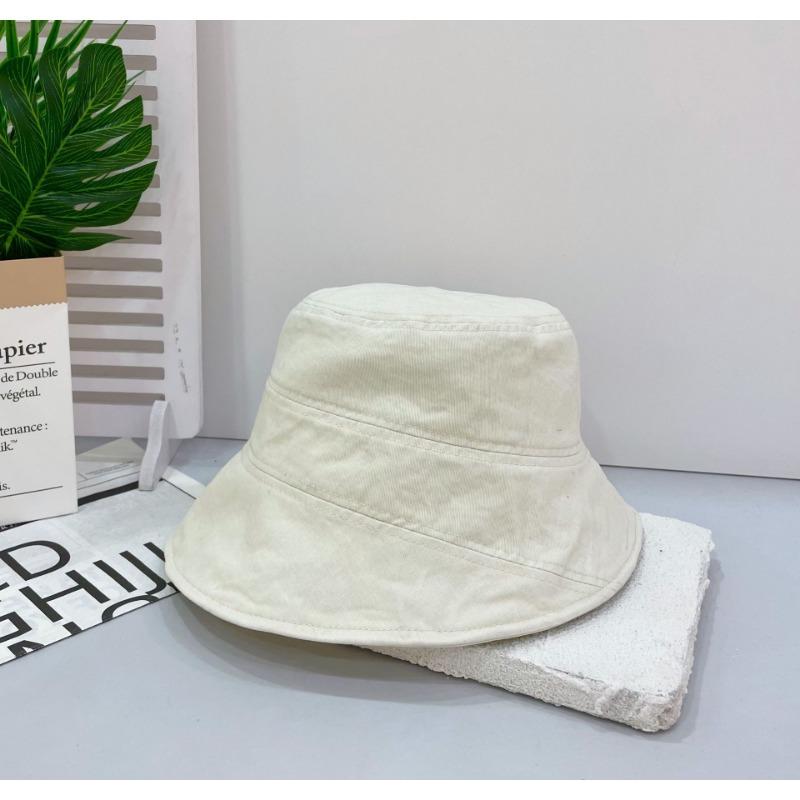 Small face washed cotton bucket hat 25 summer hat women's new summer sunshade sunscreen basin hat