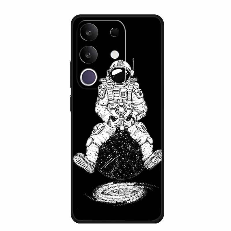Cartoon Case For Vivo T4x 5G Case Soft TPU Black Silicone Back Cover For Vivo Y300T Y29 4G Phone Case Fundas Shockproof Coque