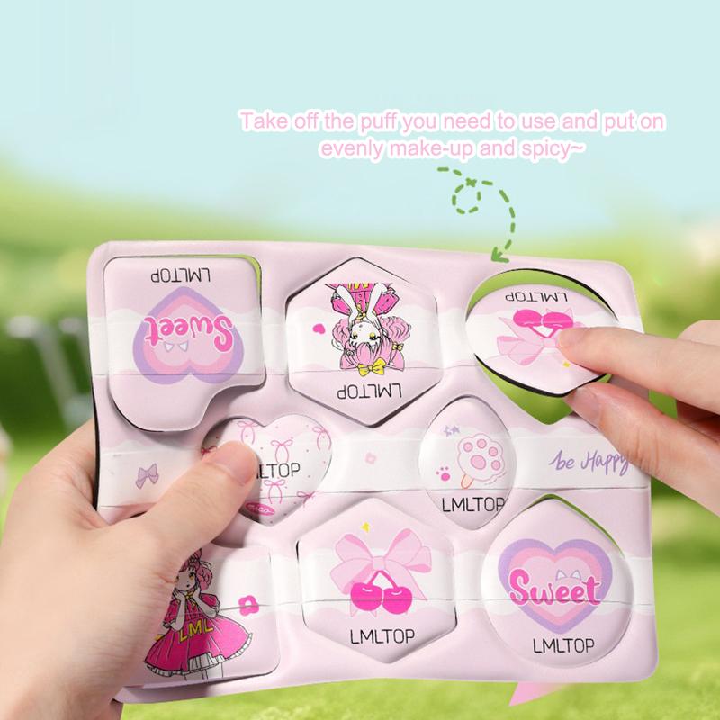 8Pcs Soft Cosmetic Puffs Cosmetic Powder Puff Blender Set Multi-Shaped Soft Touch Sponges For Daily Makeup Beauty Tools