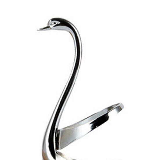 Flatware Organizer Round Creative Stainless Steel Swan Base Holder for Kitchen
