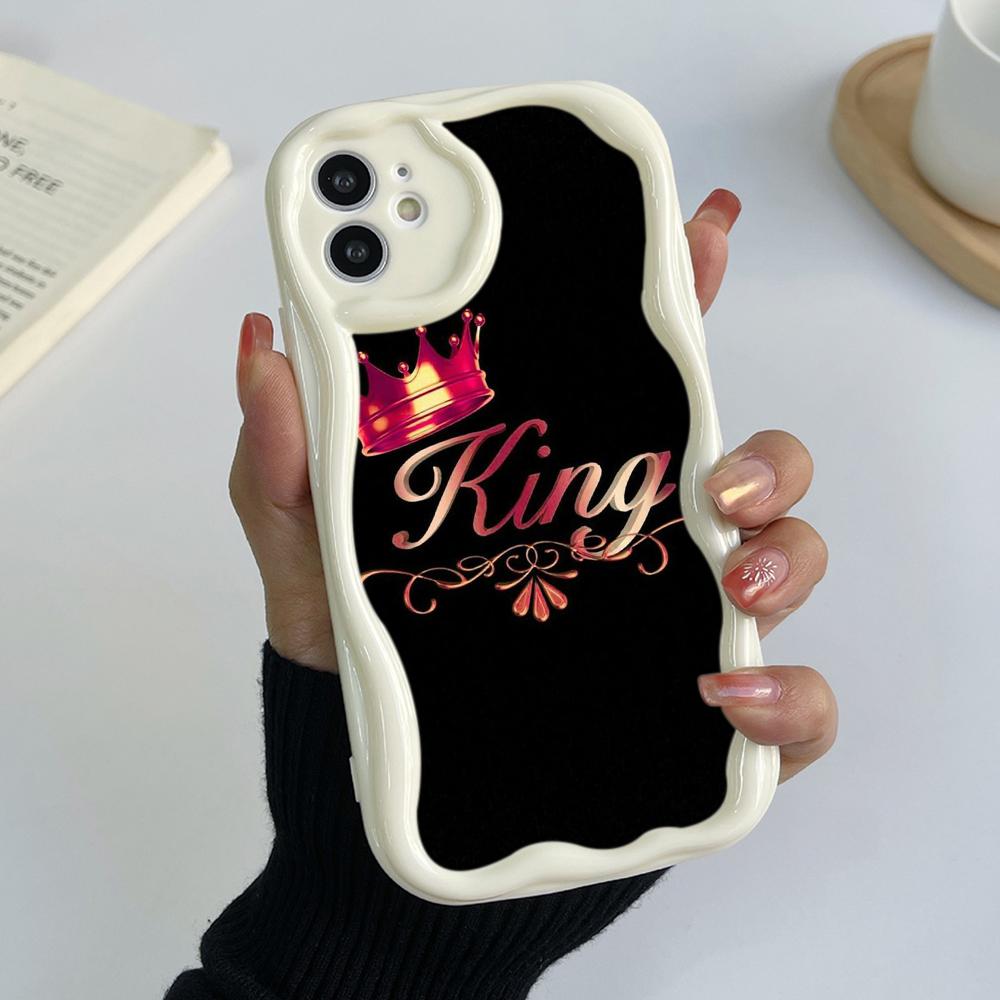 Ae84 King Queen Couple Art Protective Phone Cases for Samsung S23 S24 Ultra A55 A14 A25 A13 Infinix Hot 40 Pro Tecno Spark 20C Wave TPU Back Cover