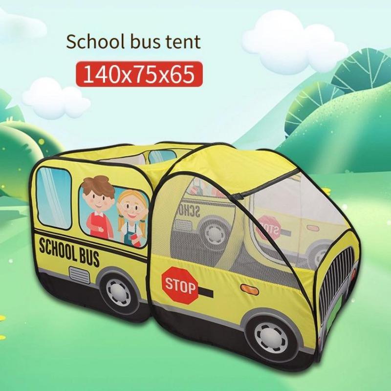 Portable Indoor Outdoor Play Tent for Kids Pink Dessert Truck No Assembly Needed Storage Bag Role Play Imaginative Gifts