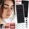 40/60Pcs Women Nose Piercing Ring Steel Silver Surgical Hoop Cartilage Stud
