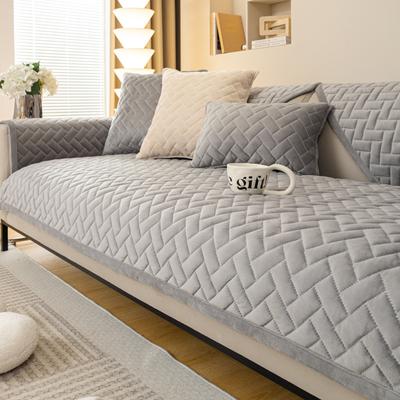 Sofa Covers For Living Room Dirt-proof Couch Cover Gray Color Plush Cushion Furniture Cover Corner Sofa Towel