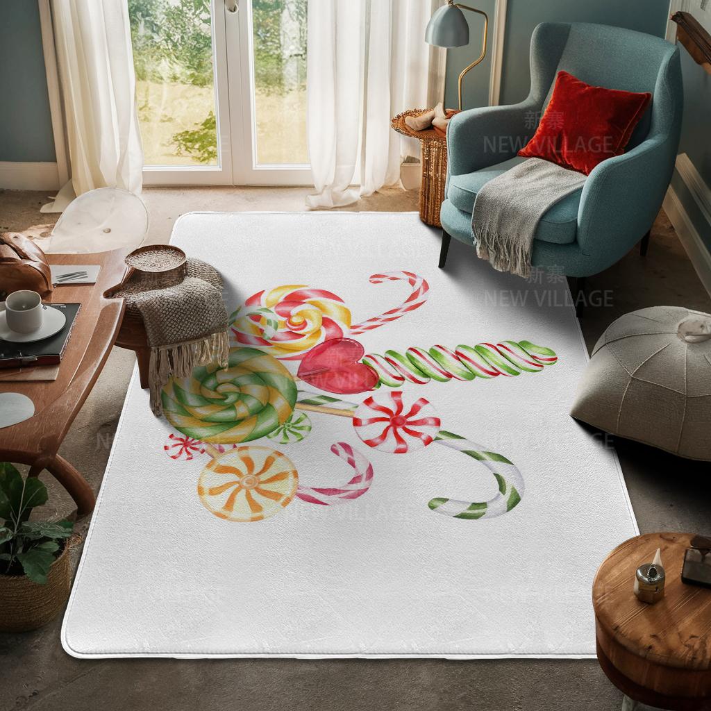 House Entrance Carpet Home Door Mat Living Room Bath Foot Bathroom Non-slip Water Absorption Rugs Bath Merry Christmas Winter