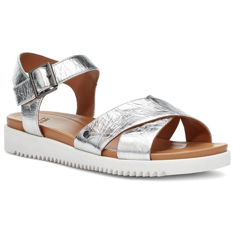 (WMNS) UGG Zoie Metallic Sandal Women's 1116390-SLVR