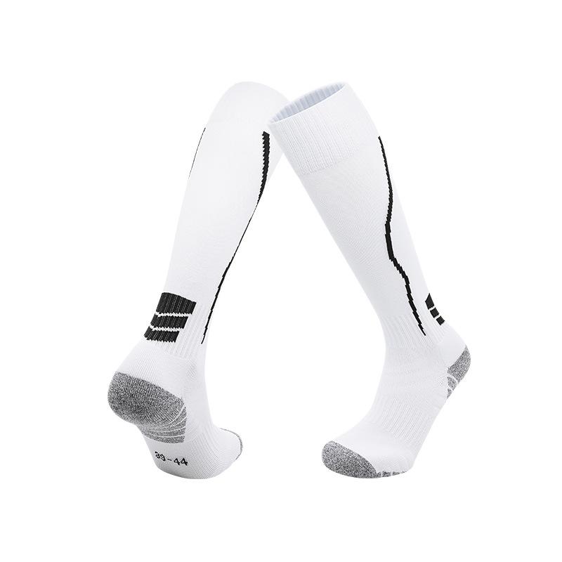 Professional Men's Breathable Non-slip Football Socks - Wear-resistant, Sweat-absorbing, Long Training Stockings.
