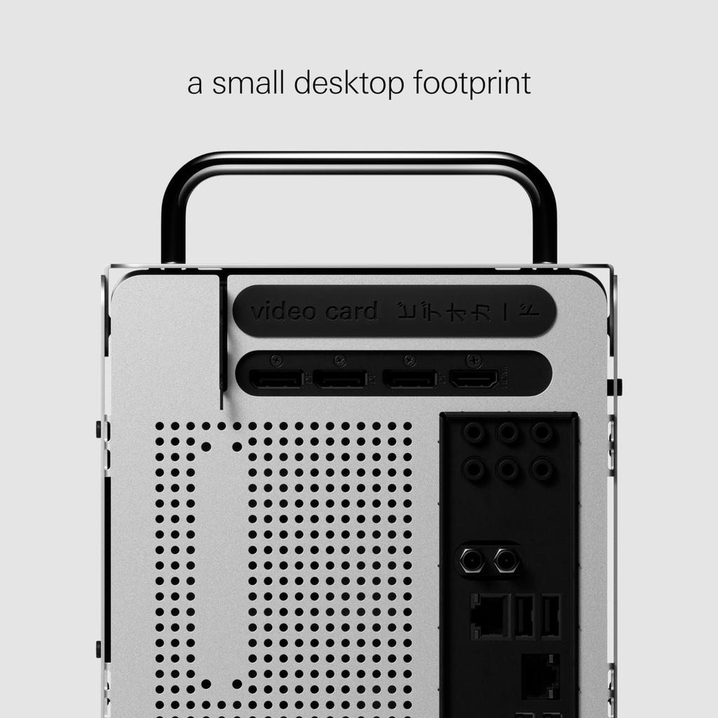 teenage engineering PC case Homemade PC Dual slot GPU compatible SFX power supply Compatible Aluminum Mini-ITX Computer-1 (Aluminum)