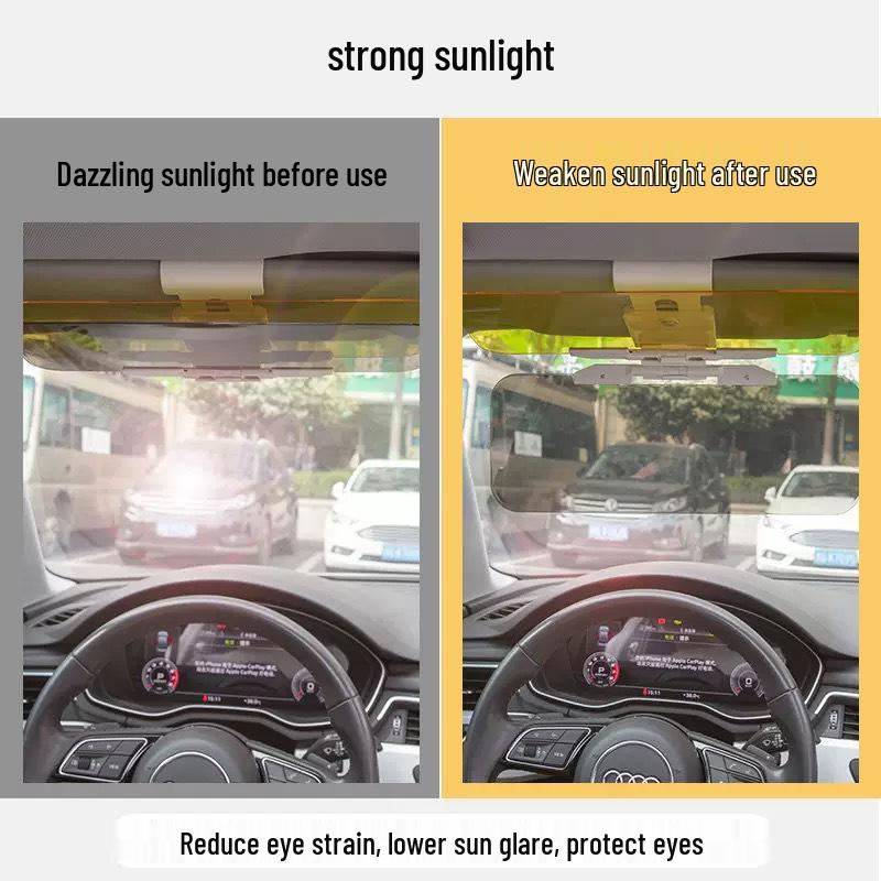 Car Sun Visor Dual-Use Anti-Glare Clip for Day and Night Driving