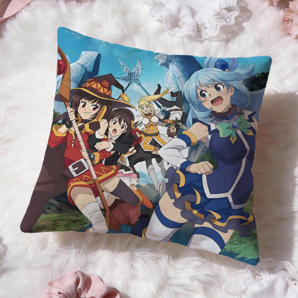 

Anime I-Isekai Q-Quartet Cushion Cover Premium Comfort Reversible Pillow Cove -Two in One Design for Any Room & Car Interior 30cmx30cm