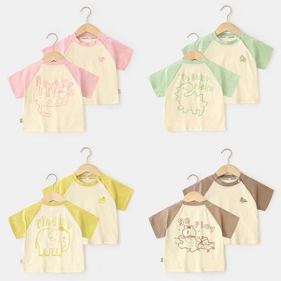 Babykleidung Lässige Kurzarm-T-Shirts Sommerkleidung Jungen Mädchen Baby Kinder Kinder Sommer Halbarm-Oberteile