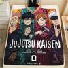 1PC Jujutsu Kaisen Patterned Flannel Blanket Suitable For All Seasons For Home Decor Warmth And Comfort Gifts Holiday Present