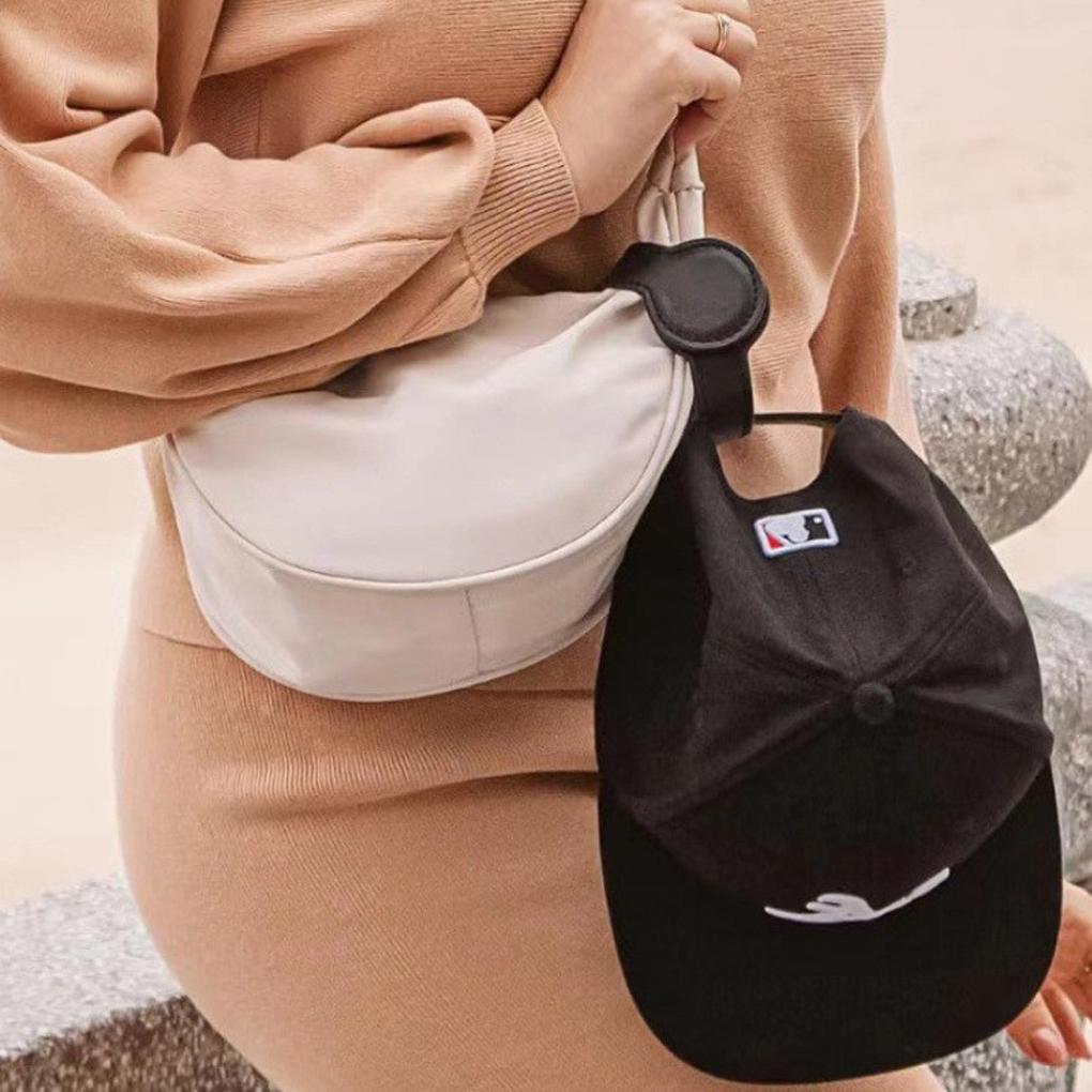 Magnetic Towel PU Circular Towel Portable Hat Backpack Clip Hanging Black Durable and Saving Kitchen and Bathroom