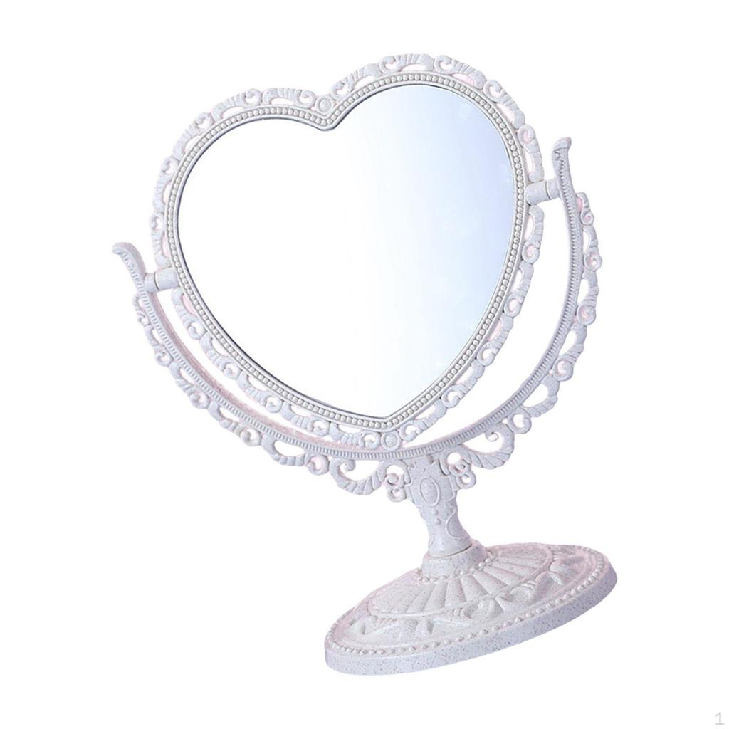 Deskp Make, Double Side Rotating Cosmetic Mirror for Bedroom Tablep