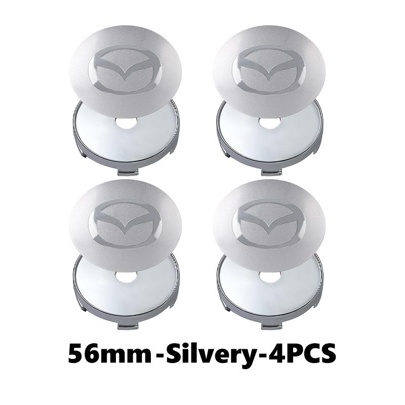 For Mazda 4pcs 60mm Car Wheel Center Cover Hub Cap Auto Decoration Accessories CX9 MX5 RX8 Axela Demio Atenza MS GJI GH BK MP