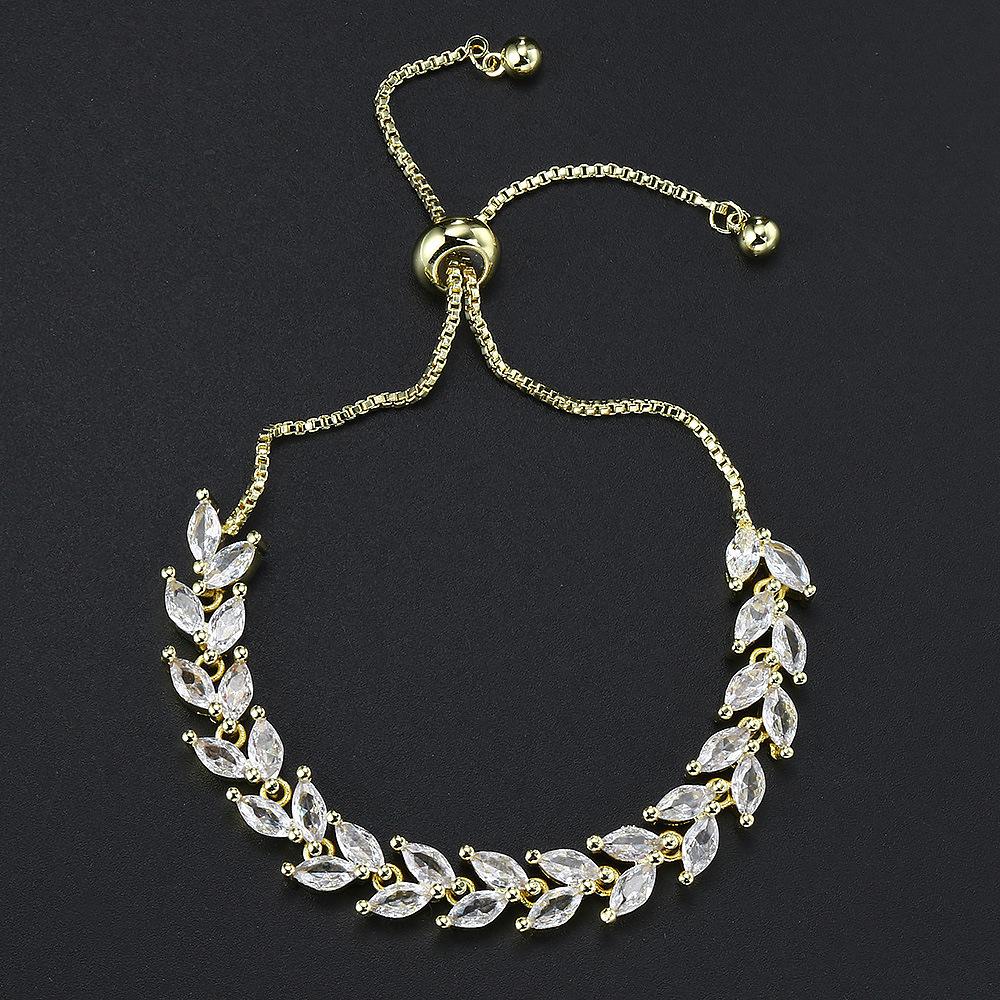 Popular Horse Eye Stone Tennis Bracelet Women'S Micro-Inlaid Crystal Zircon Adjustable Bracelet Bracelet Jewelry