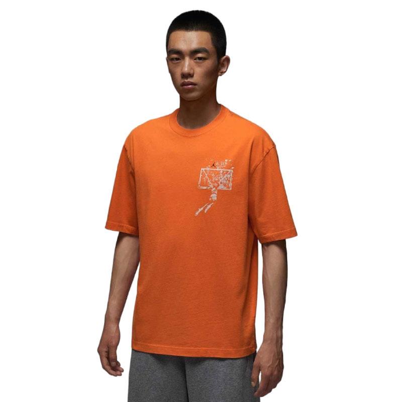 Nike Sports Casual Short Sleeve Orange Round Neck T-Shirt Men Tops IB3298805