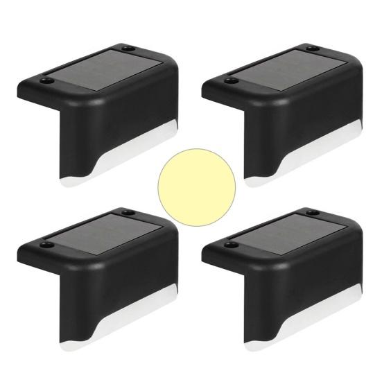 4ks solární napájení LED cesta ke schodišti světlo Venkovní zahradní plot Krajina nástěnná lampa