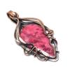 Pink Thulite Pendant Gemstone Jewelry, 999 Copper Wire Wrapped Pendant, Handmade Jewelry Birthstone Pendant, Gift For Him